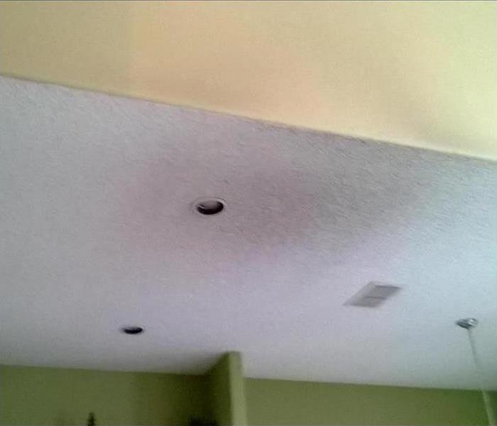 Soot damage on a ceiling