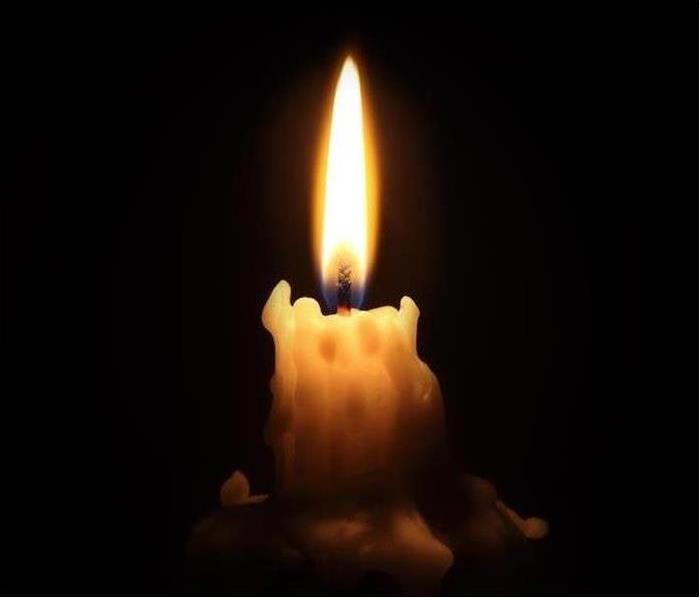 burning candle, flame