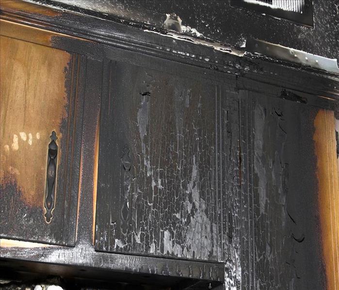 cabinets with fire damage